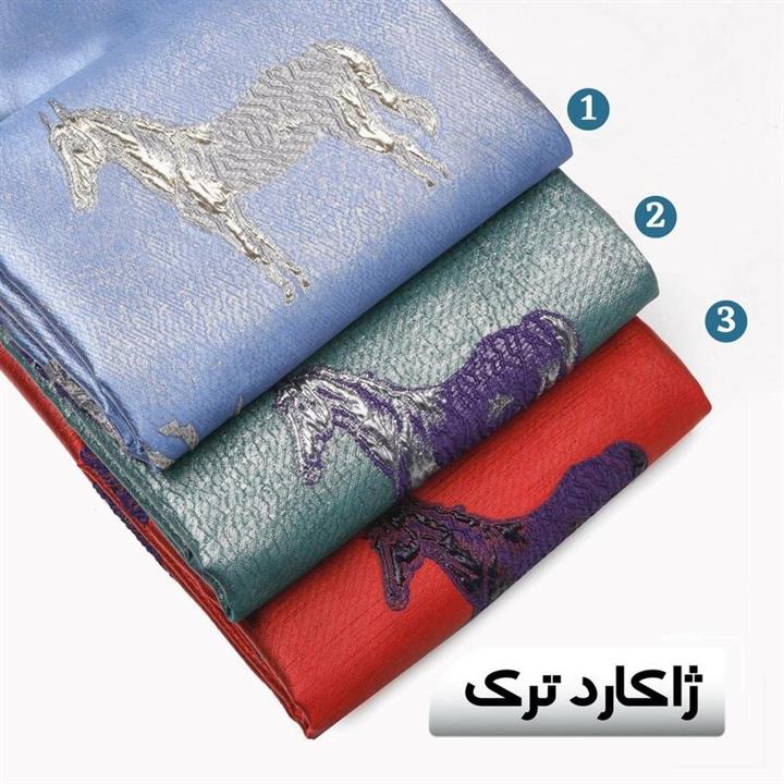 ژاکارد ترک ( کالکشن بهاره ) طرح اسب (هرمس) مانتویی، یک متر با عرض 150 سانتی متر